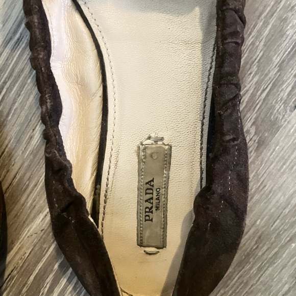 Prada Women's Dark Brown Suede Loafers - Picture 4 of 9